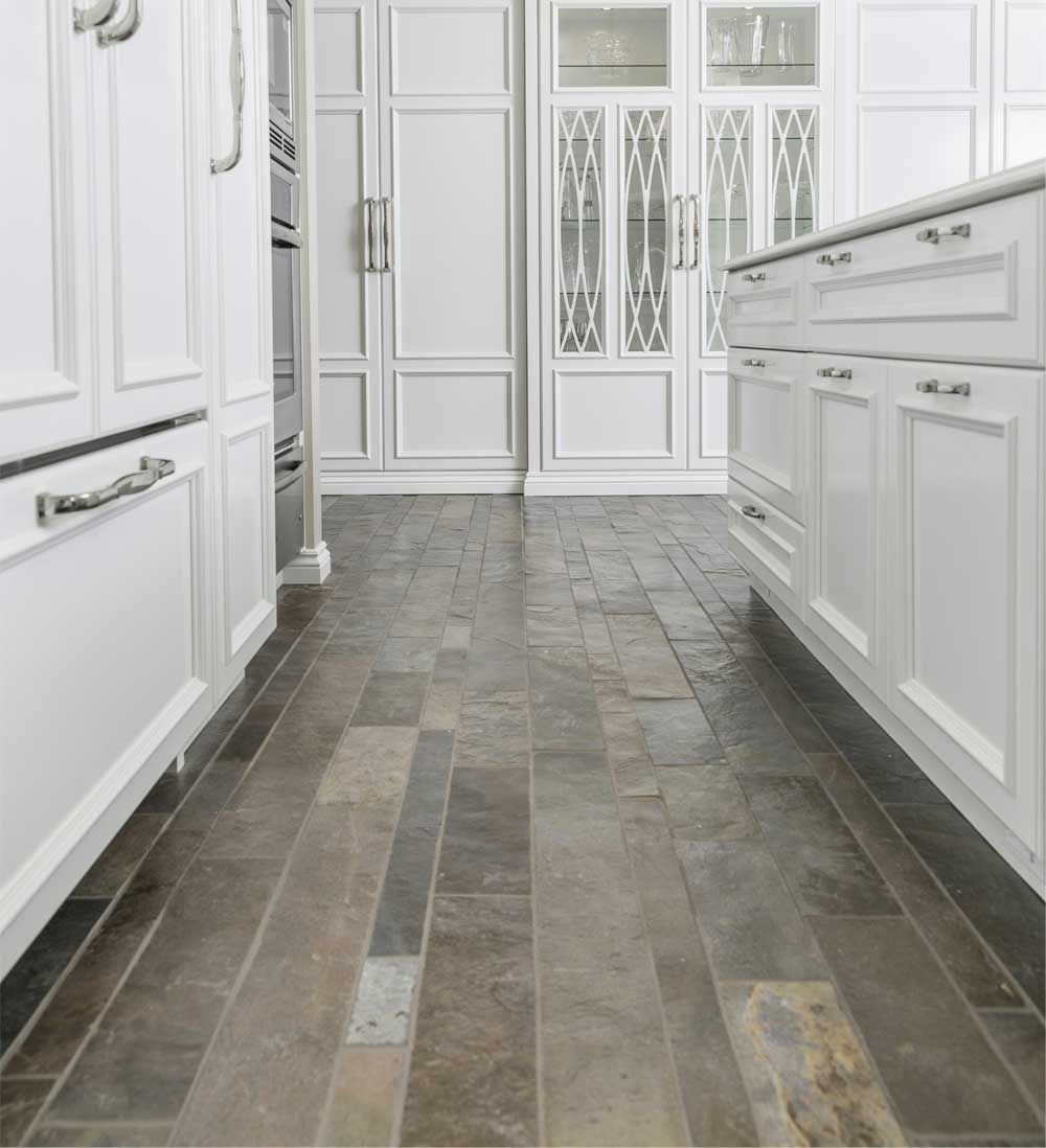 Kitchen with slate floor